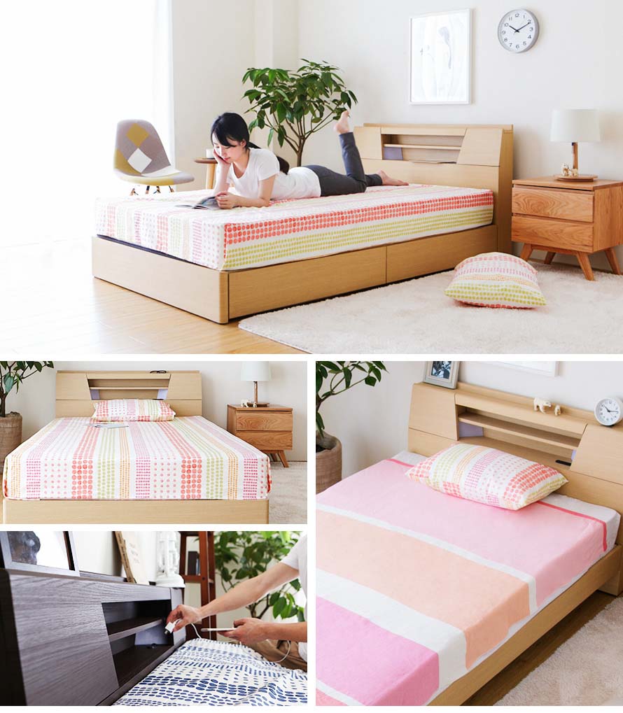 The Feliz bed is a versatile Japanese Bed with a scandinavian design for the modern family.